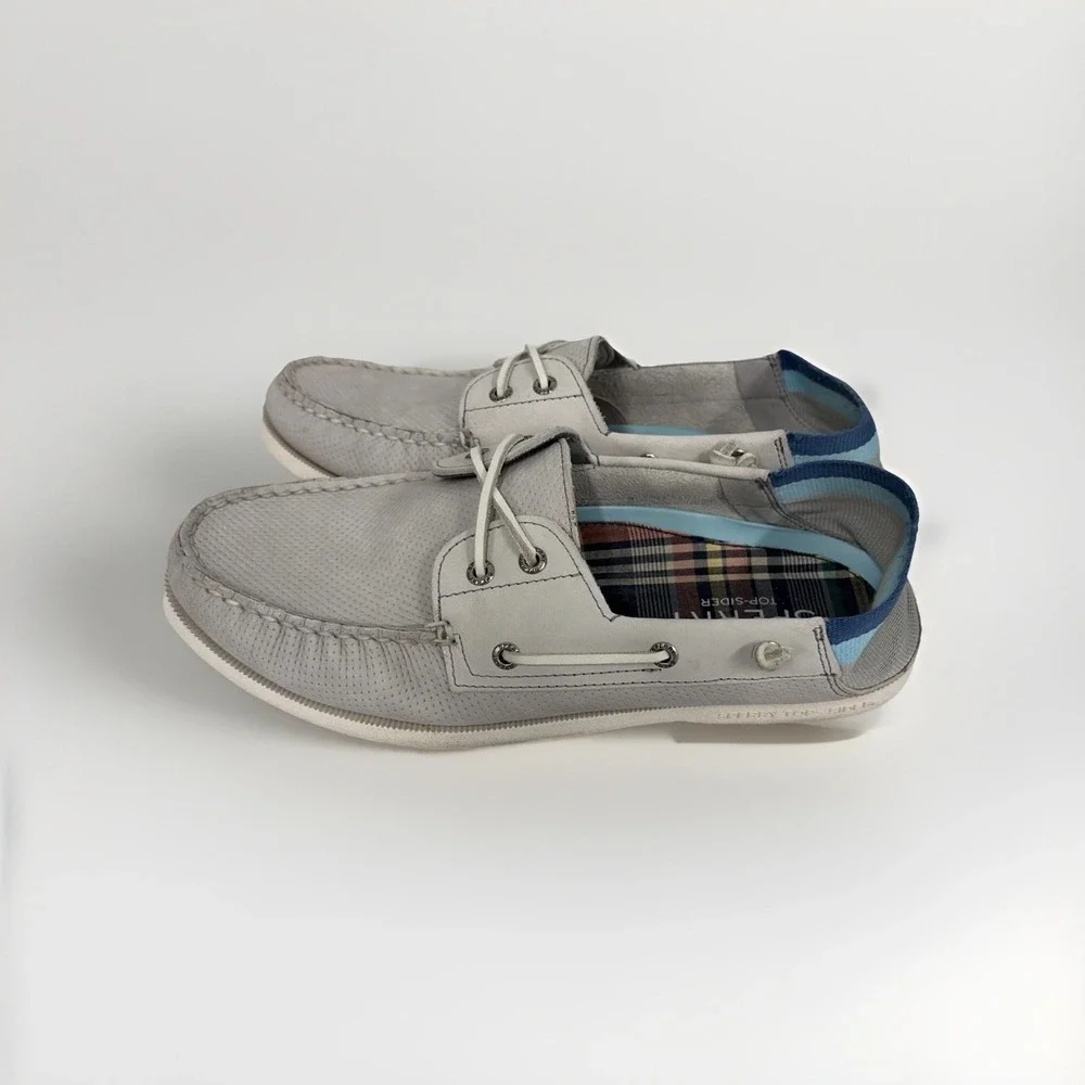 Sperry Top-Sider Men's boat shoes gray blue non marking us 11 EUR 44.5 EUC